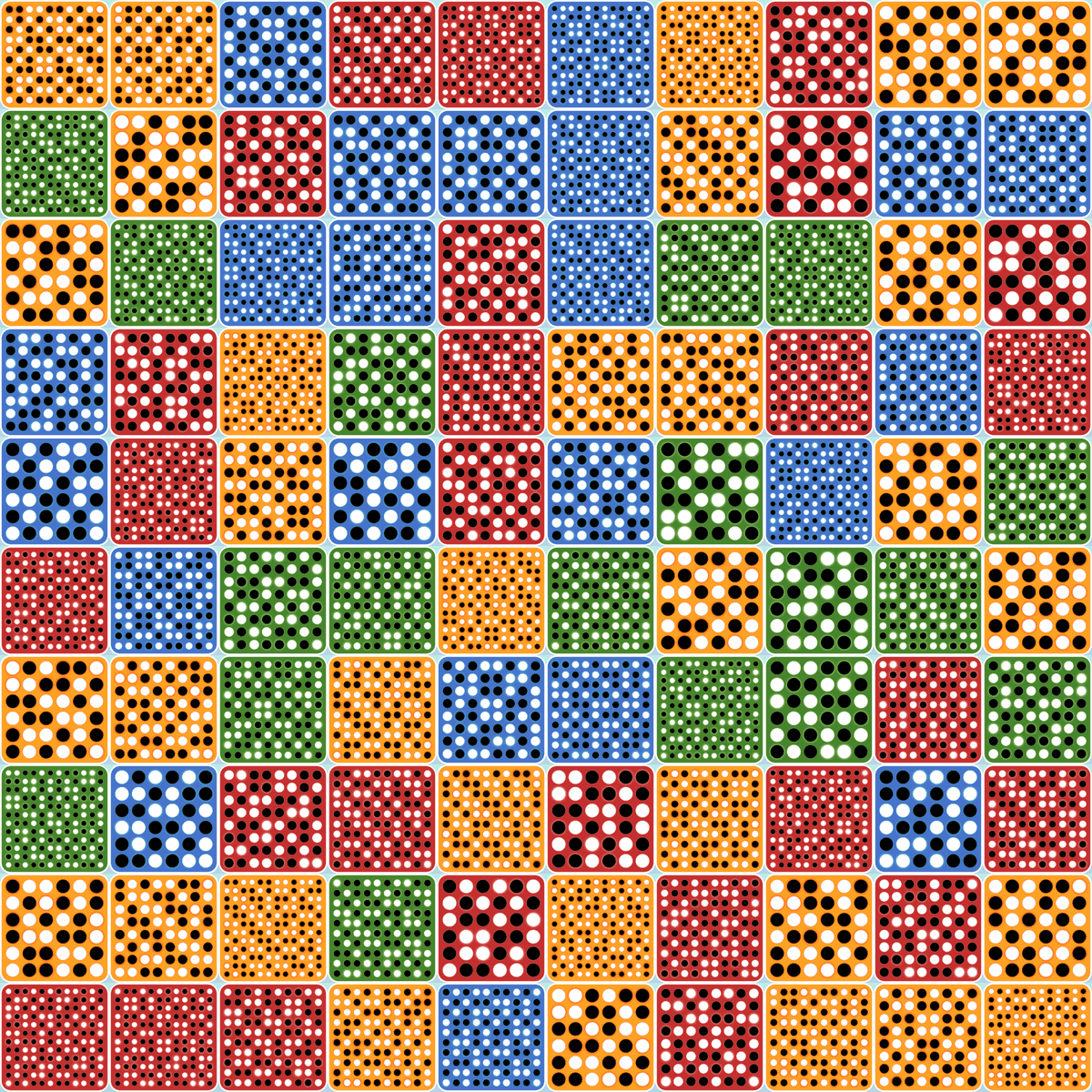 100 Bineroo grids